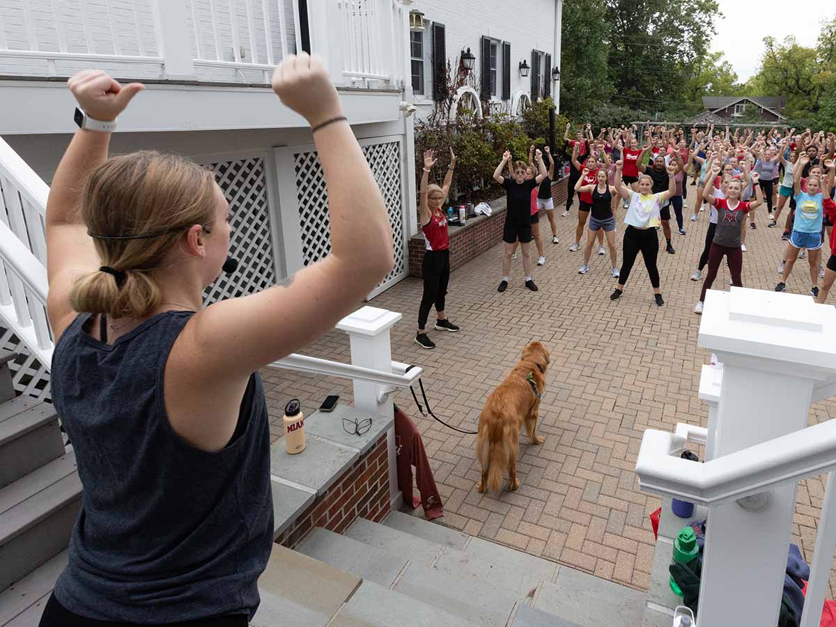 Instructor leads M.O.V.E. Boot Camp